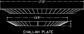 chalah plate dimensions